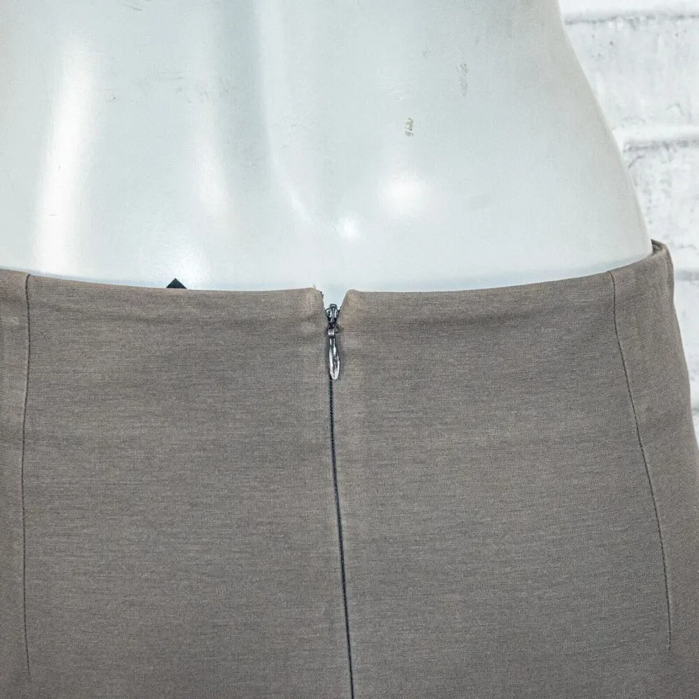 YOHJI YAMAMOTO Pencil Skirt tan gray cotton made in Italy size 48 32 - Picture 11 of 12